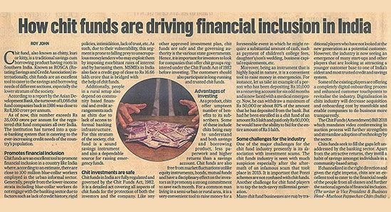 How chit funds are driving financial inclusion in India