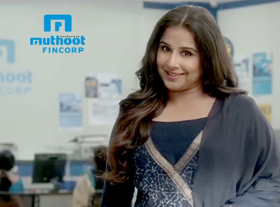 muthoot fincorp brand ambassador vidya banan